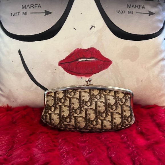 Rare Vtg Christian Dior 80’s Brown Trotter Monogram Small Clutch Bag - Picture 3 of 15